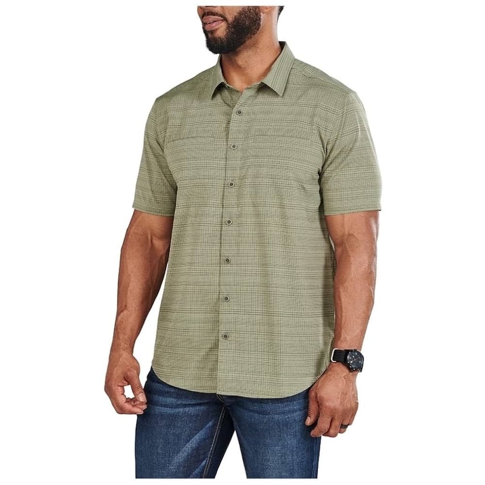 Amazon.com: 5.11 71207-837-S Ellis S/S Shirt - Tank Green (S